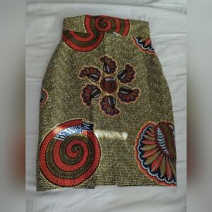 Unique, Beautiful Supreme Wax Holland Fabric Patterned Skirt